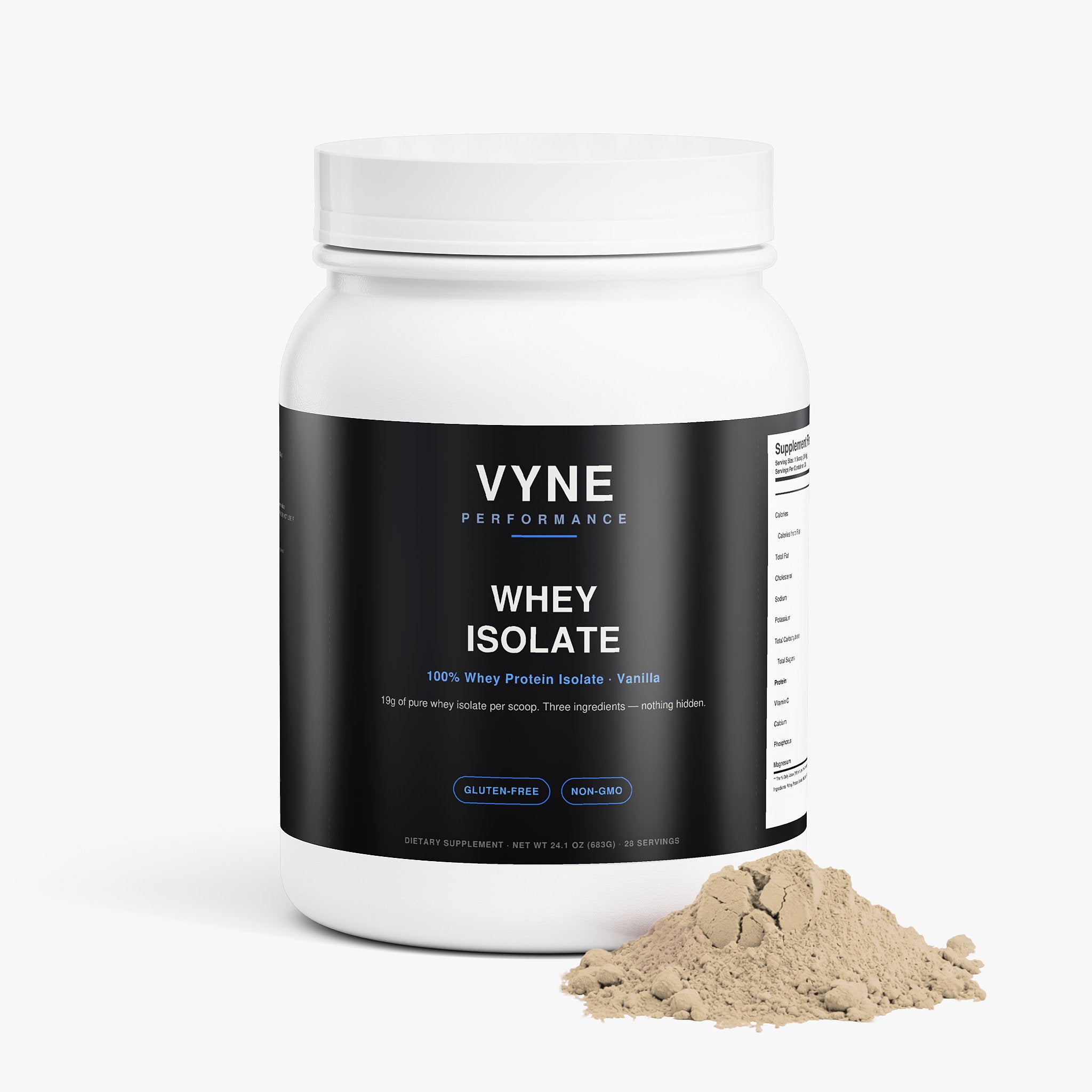 Whey Protein Isolate — 19g Protein, Just 3 Ingredients