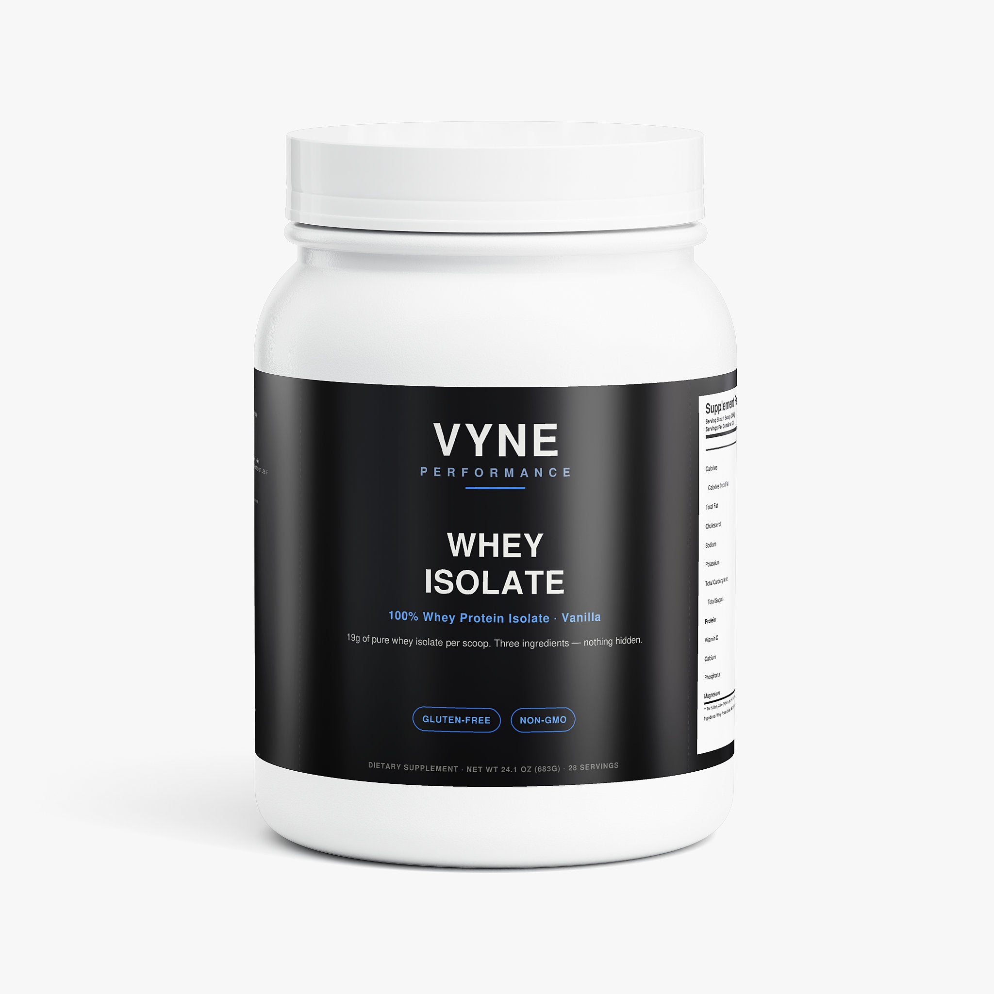 Whey Protein Isolate — 19g Protein, Just 3 Ingredients