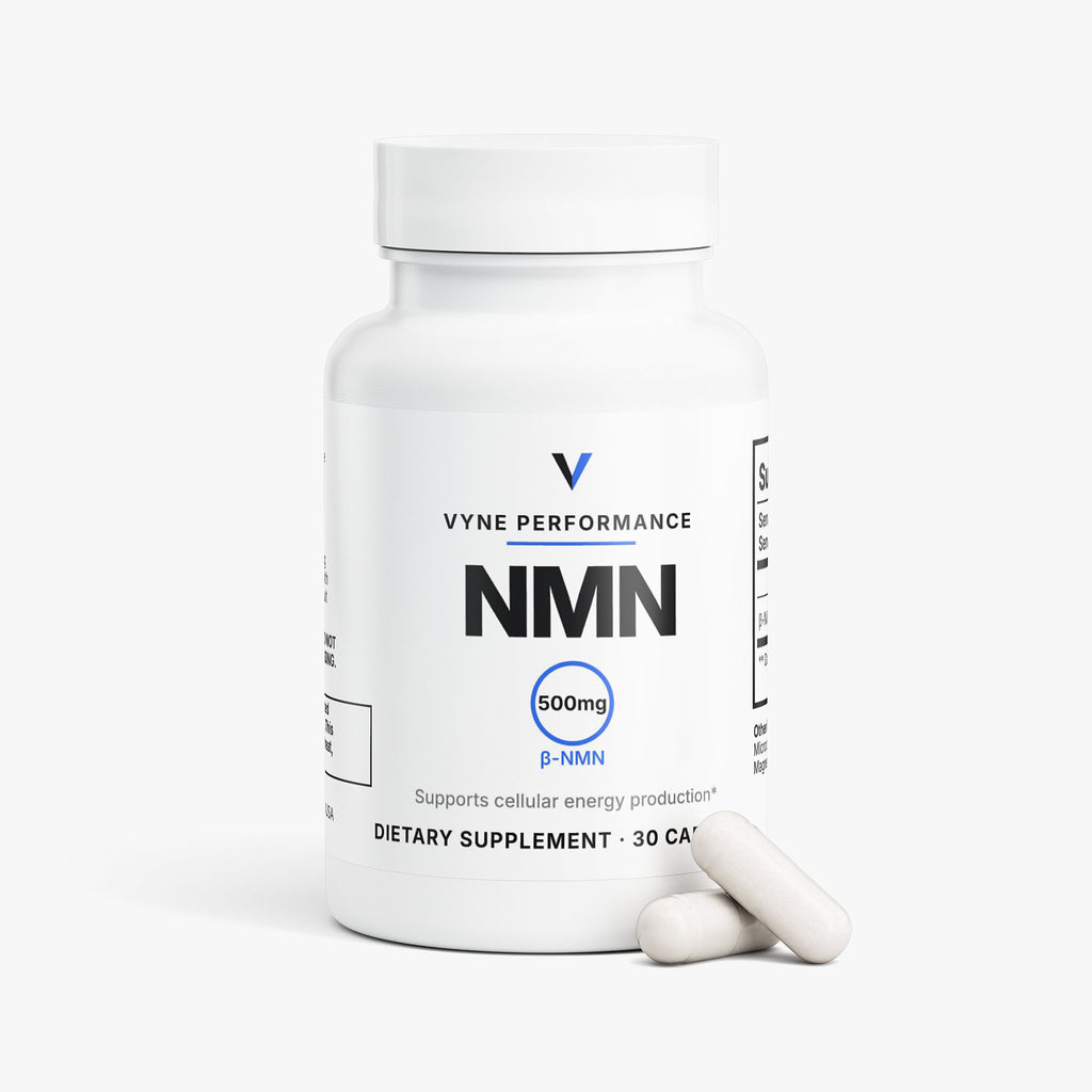 Vyne Performance NMN supplement label and serving size