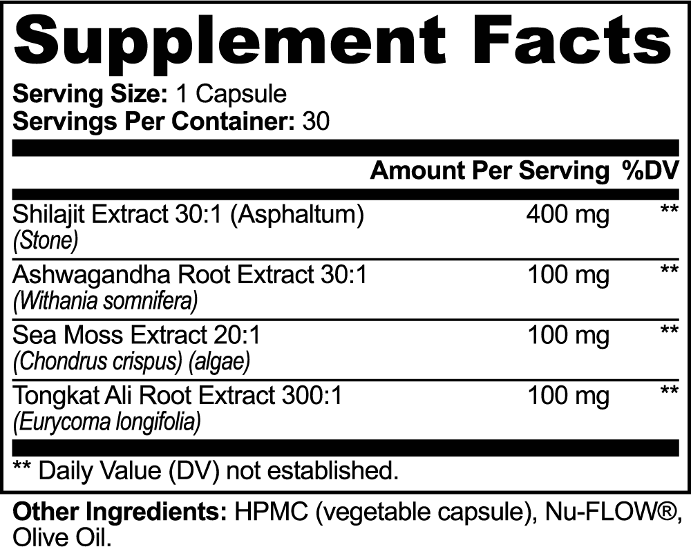 Shilajit Adaptogen Complex — 400mg Shilajit, Fully Dosed