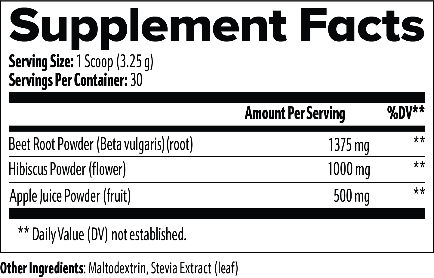 Beetroot Powder — 1,375mg Beet Root, Doses Disclosed